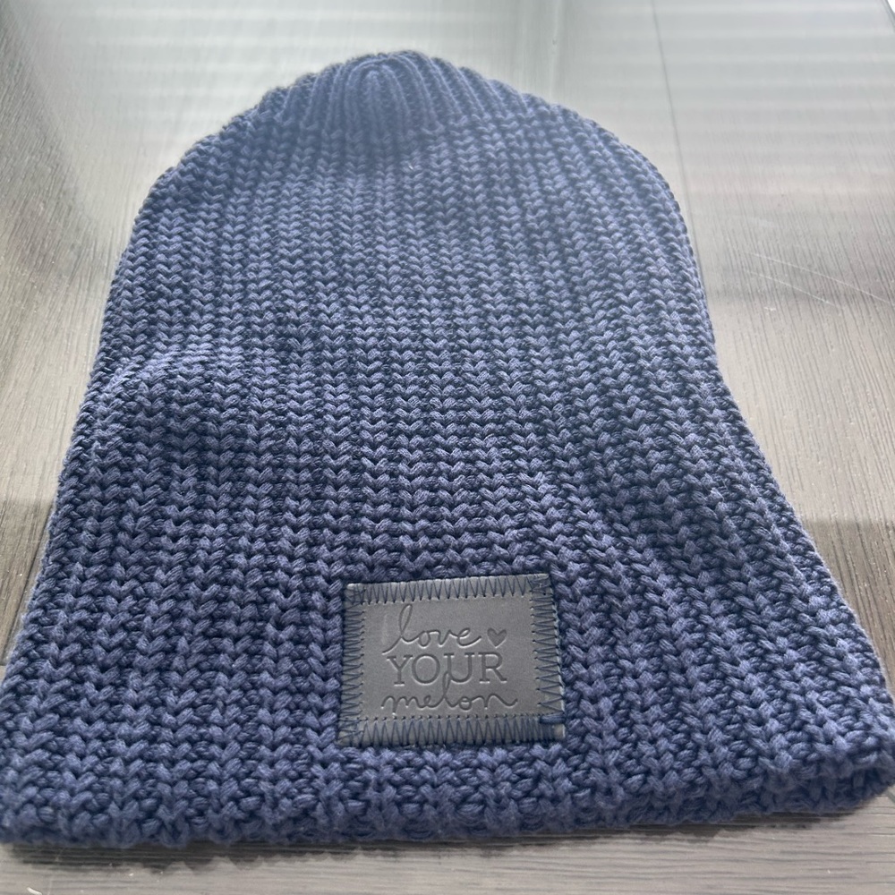 Love Your Melon Dark Blue Knit Beanie